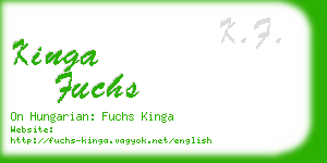 kinga fuchs business card